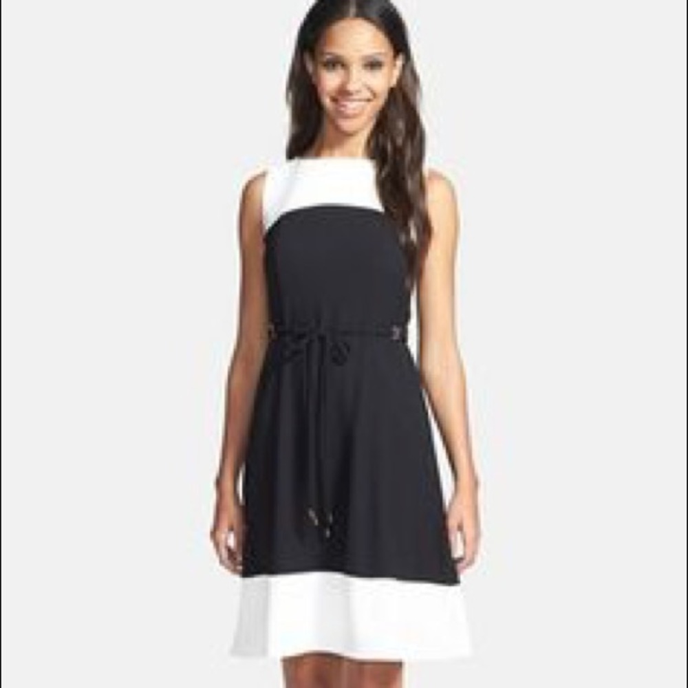 Ivanka Trump Navy and White Dress